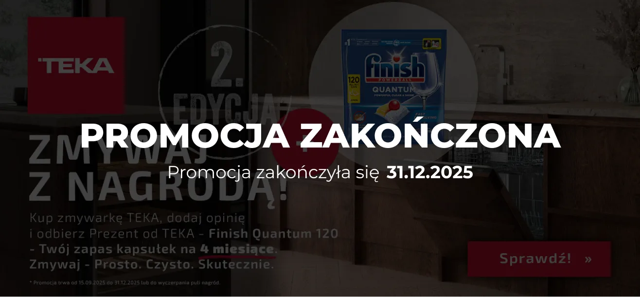 Baner promocyjny promocji Strefa Chłodzenia z tekstem "Strefa chłodzenia. Kup chłodziarkę do wina marki Teka, wystaw jej opinię i odbierze e-voucher o wartości aż 1000 zł" oraz wizualizacją e-vouchera.